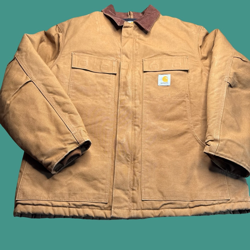 Carhartt C03 BRN Quilt Lined XL/XXL Traditional Coat Brown Duck Arctic Workwear